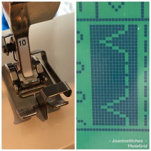 Blind hem foot and blind hem stitch selection